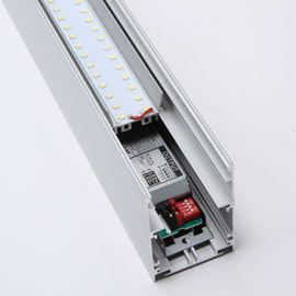 IP45 SMD2835 LED Linear Light Alumimum + PC Cover Material 100-110lm/W Brightness