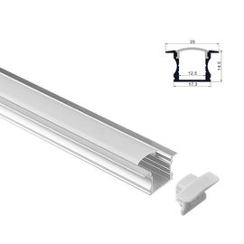 Esnek Led Şeritler için 25X15mm 12.5mm LED Alüminyum Profil Kolay Kurulum